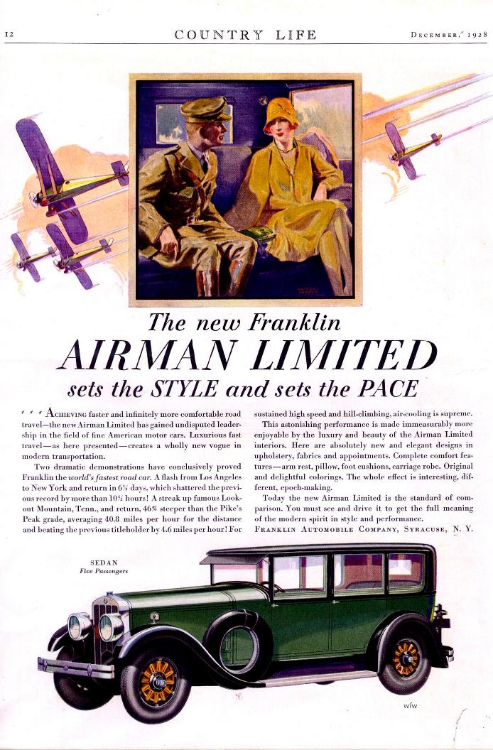 1928 Franklin Auto Advertising